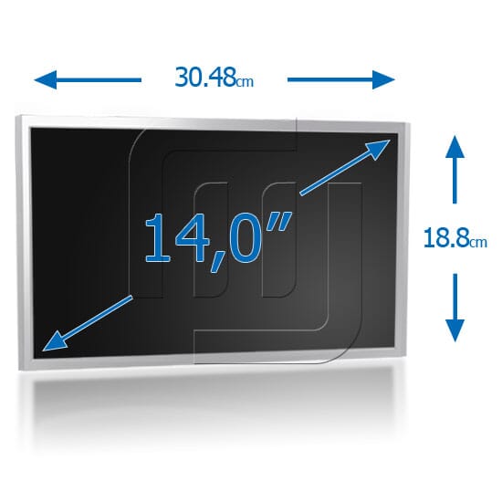 LCD Display 14.0inch 1280x768 WVGA Glänzend