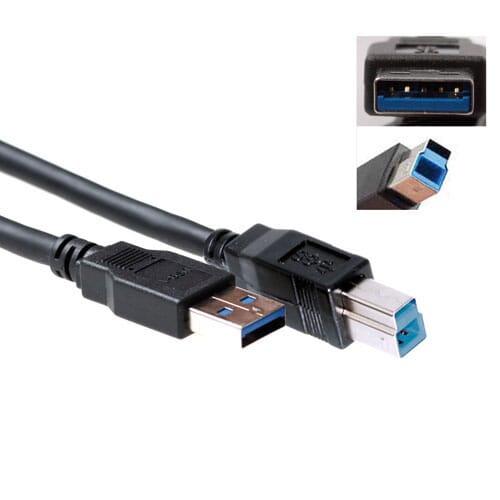 ACT USB 3.1 gen 1 (USB 3.0) aansluitkabel B male 3 m