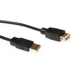 ACT USB 2.0 Anschlusskabel USB A Male - USB A Female - Schwarz 1.8m