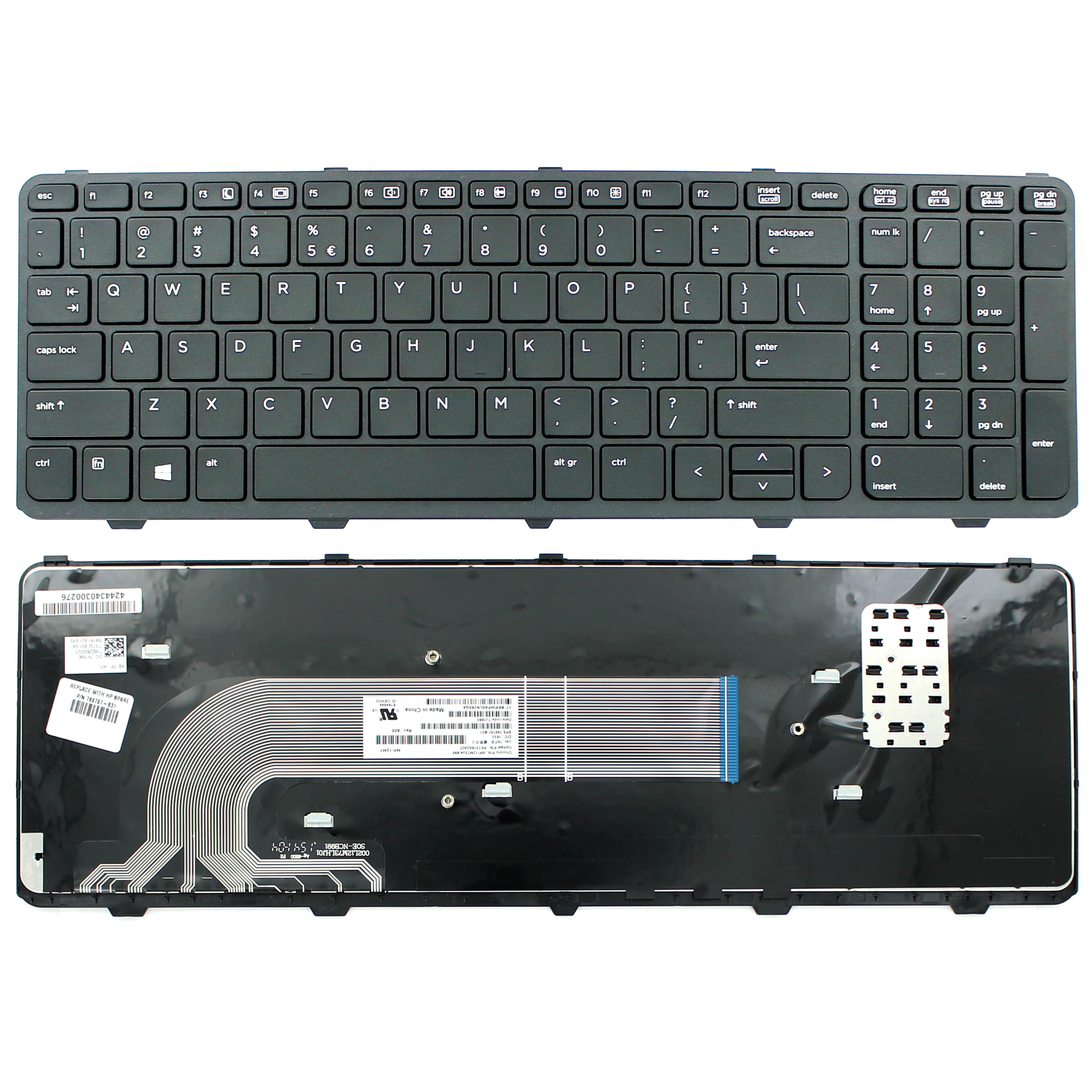 HP Laptop Tastatur Qwerty US