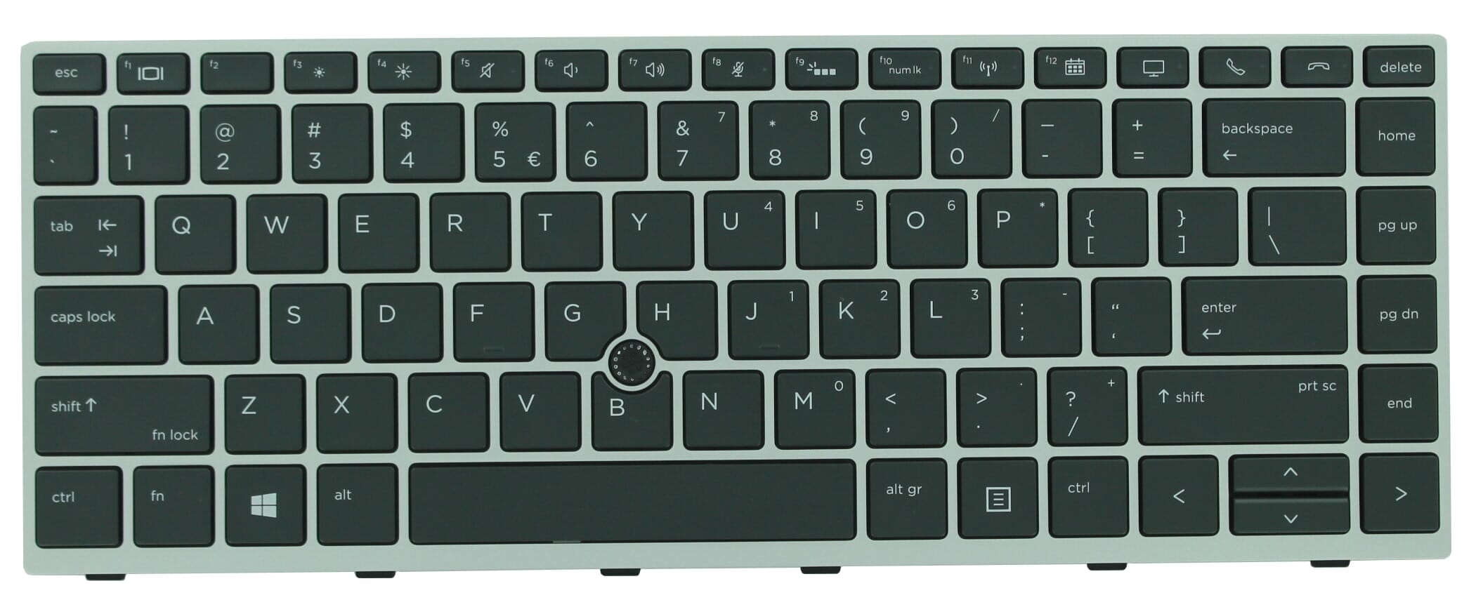 HP Laptop Tastatur Qwerty US + Trackpoint, Hintergrundbeleuchtung