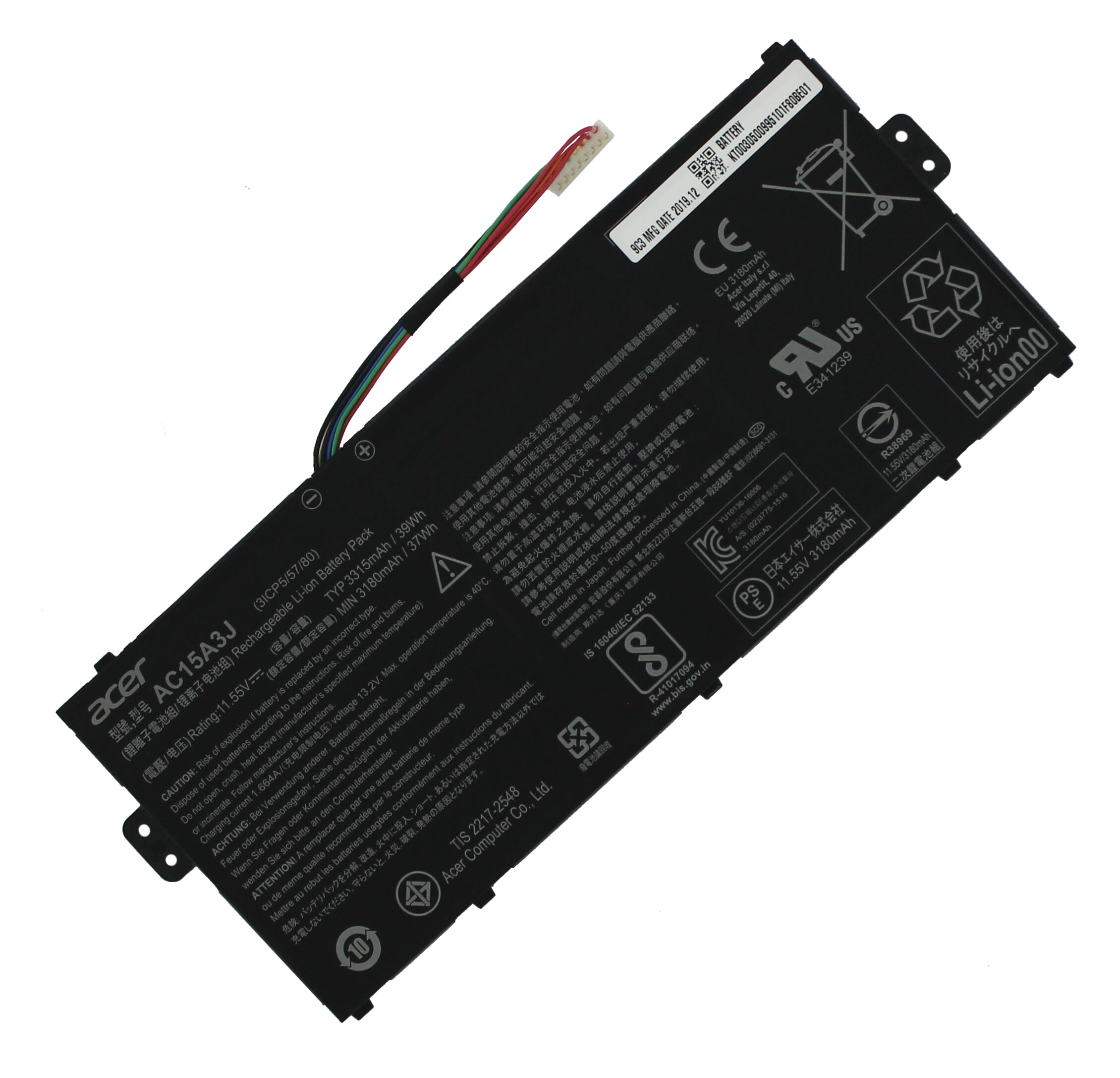 Acer Laptop Accu 3315 mAh