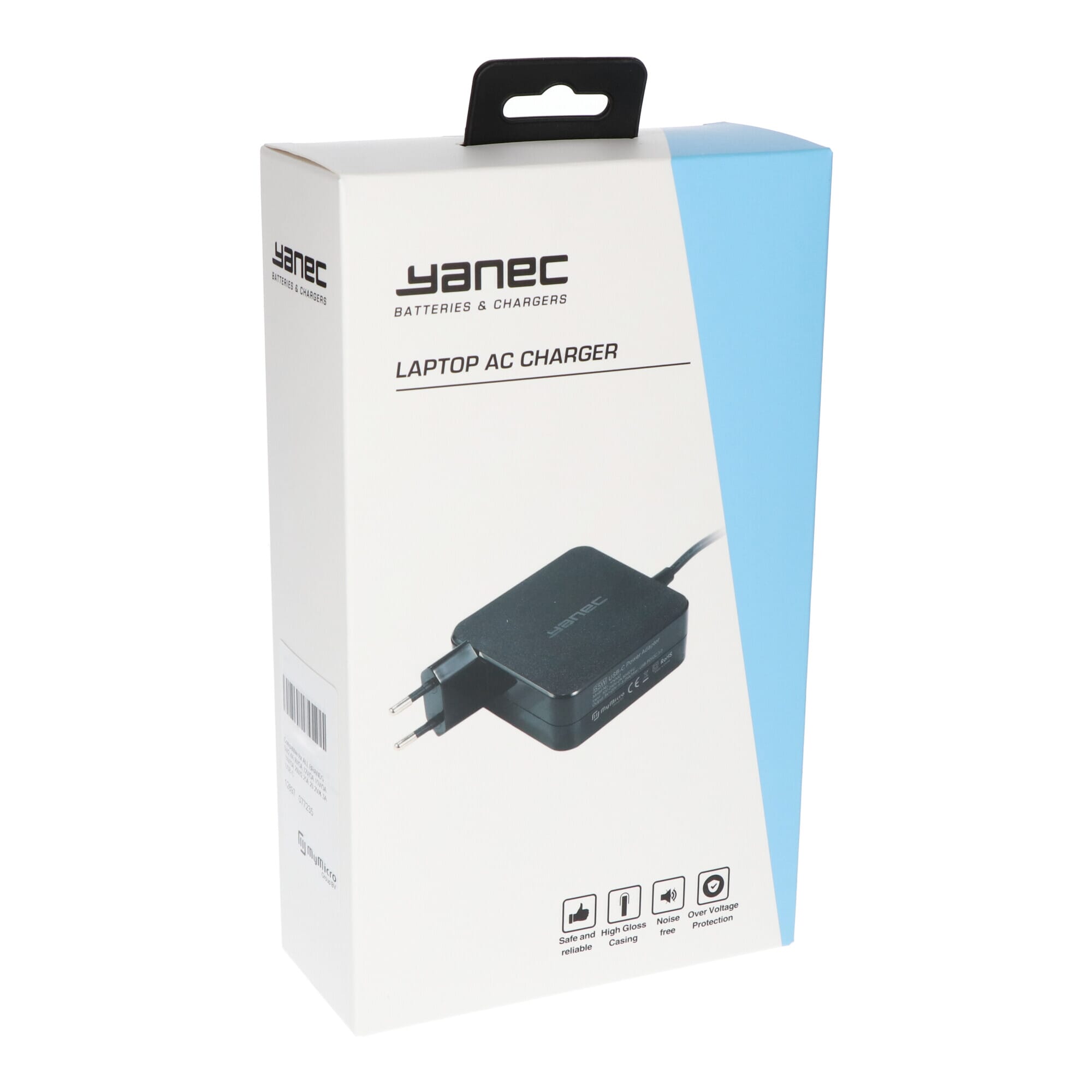 Yanec USB-C Wandladegerät 65W Schwarz