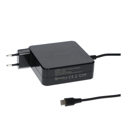 Yanec USB-C Wandladegerät 87W Schwarz