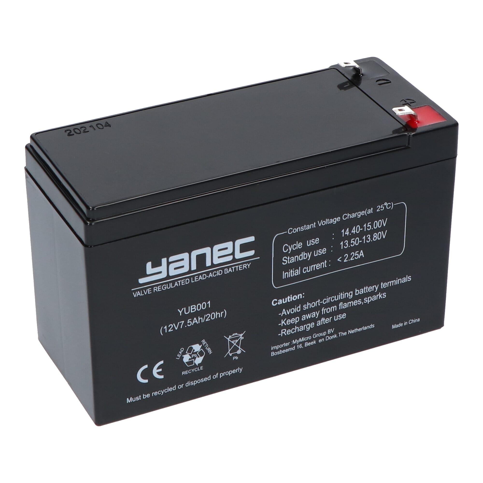 Yanec Bleiakku 12V 7.5 Ah