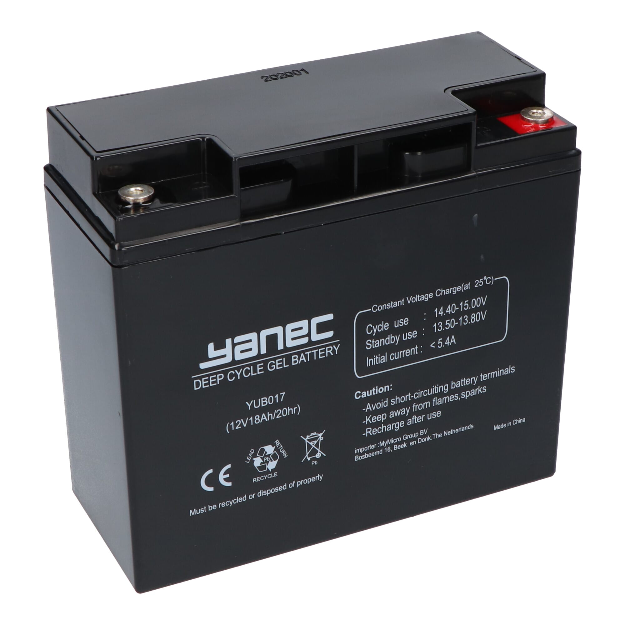 Yanec Gel Akku 12V 18Ah