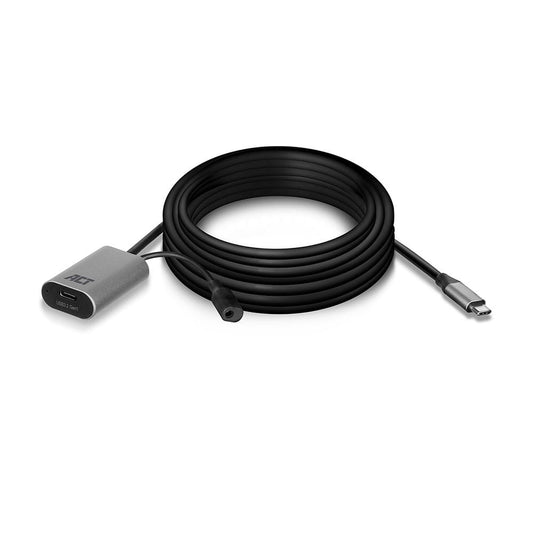 ACT USB-C verlengkabel met signaalversterker, 5 meter