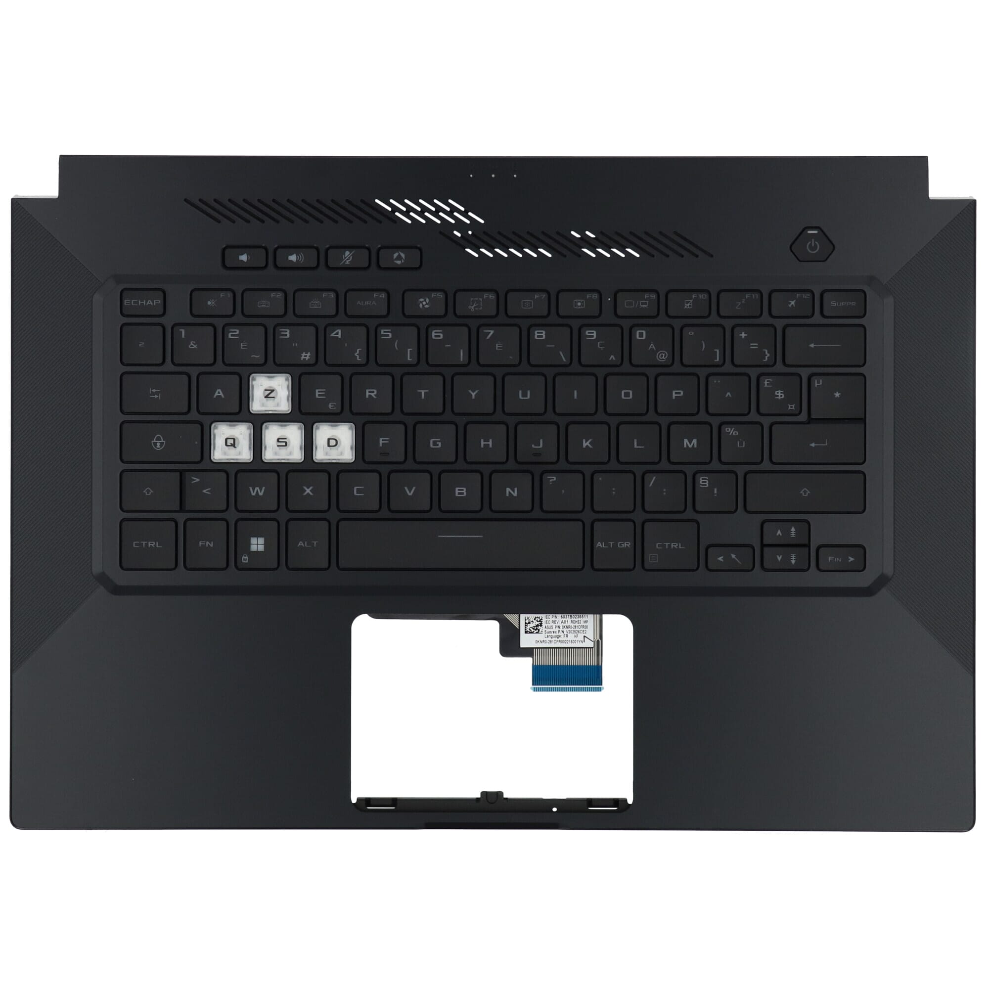 Asus Laptop Toetsenbord Azerty FR + Top Cover - Zwart